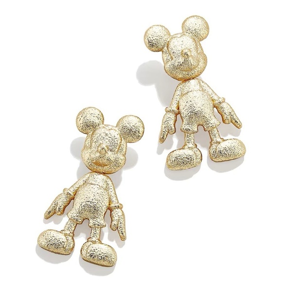 BaubleBar Jewelry - BaubleBar Mickey Mouse Gold Fleck 3D Earrings New